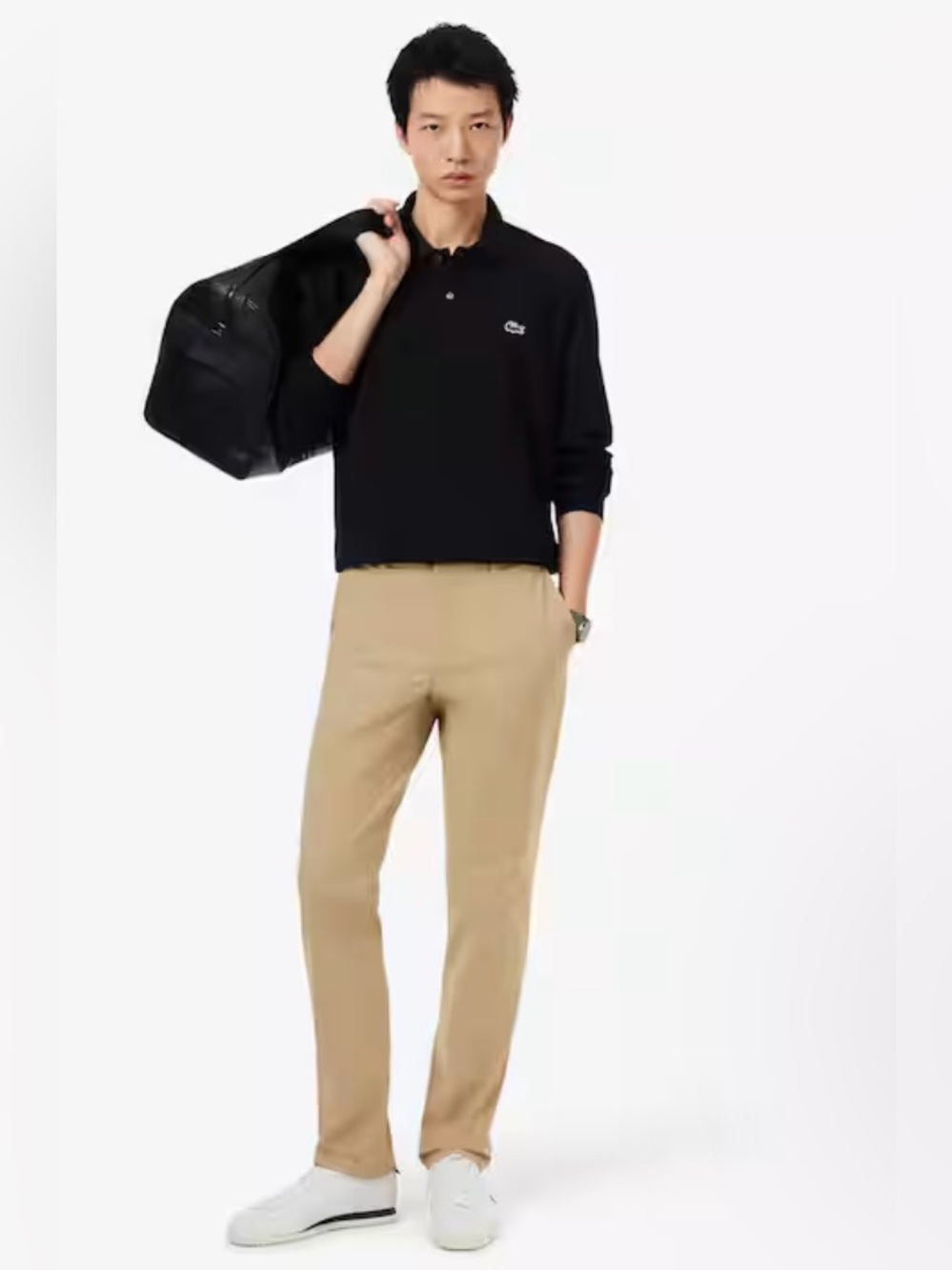 Men’s Lacoste Straight Fit Tailored Cotton Wool Pants Beige US 30x32 NWT $145